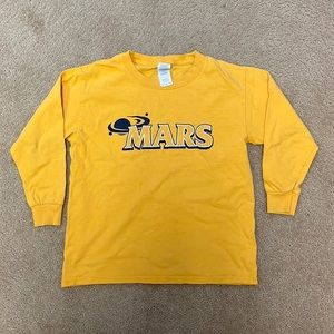 long sleeve Mars / space shirt, Youth Small